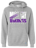 Hoodie Sport Grey Viking Softball Silhouette 8