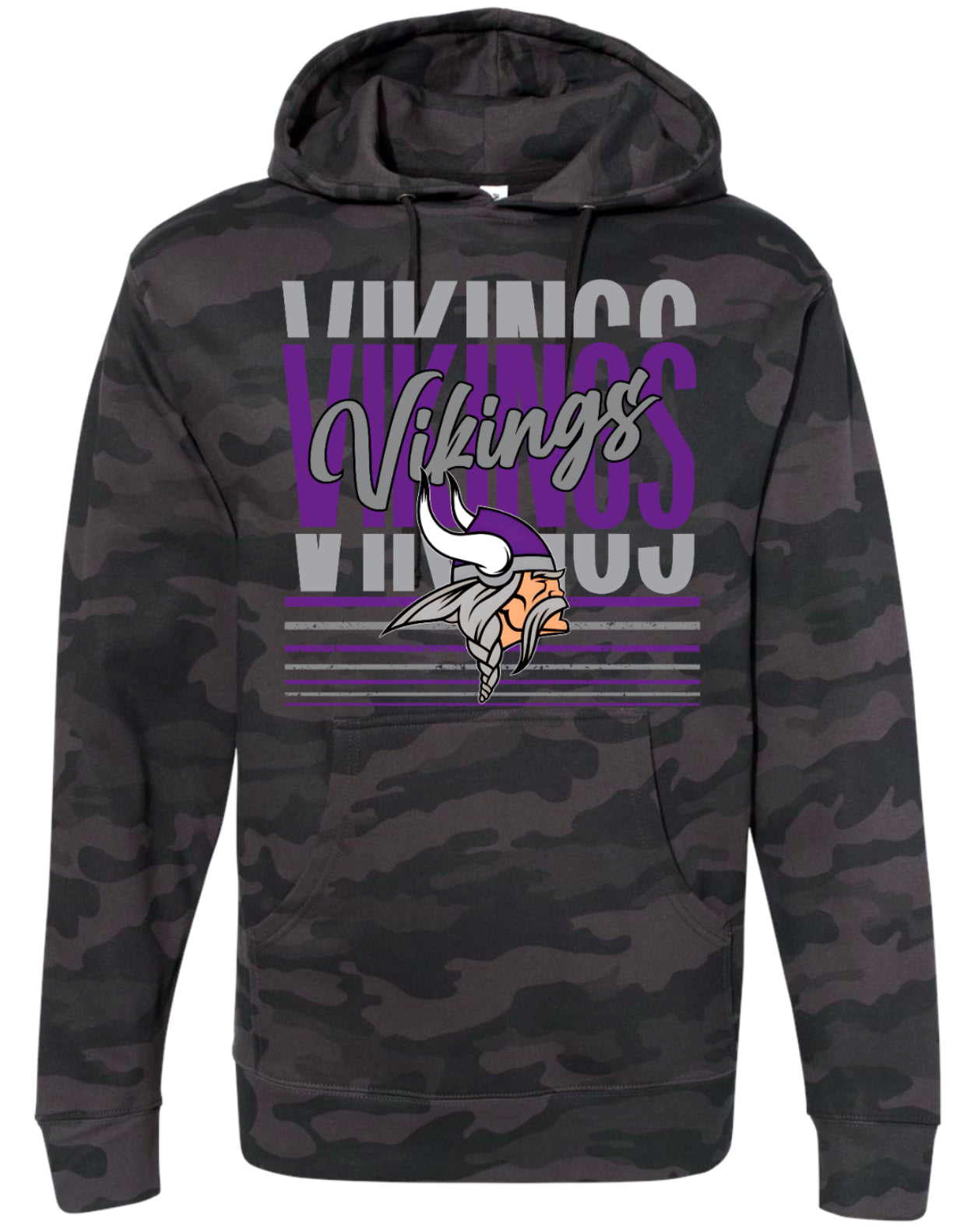 Hoodie Black Camo Vintage Midway 4