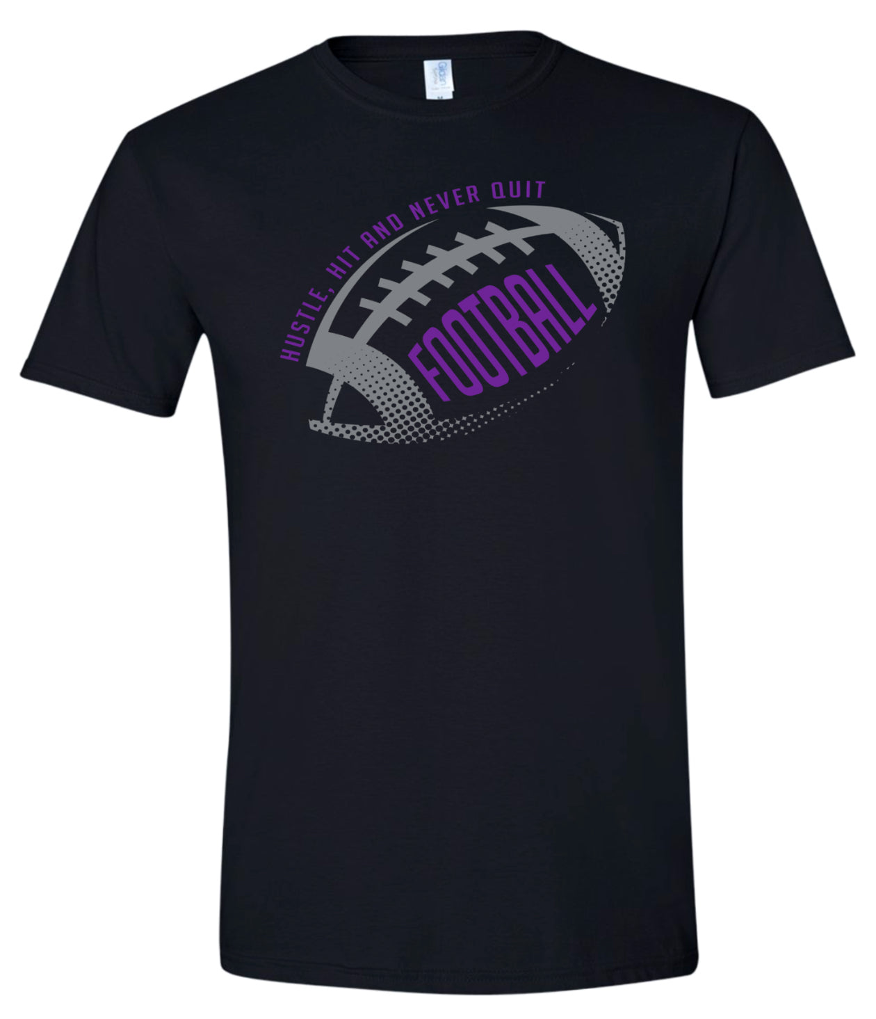 T-Shirt Black Hustle Hit Never Quit