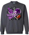 Crew Neck Charcoal Game Day Grunge