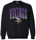 Crew Neck Black Varsity Large Viking