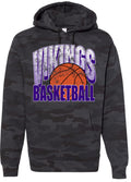 Hoodie Viking Grunge Basketball Black Camo