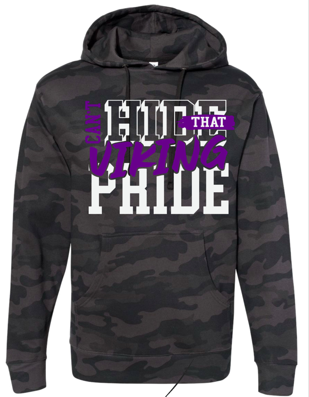 Hoodie Black Camo Can’t Hide Viking Pride
