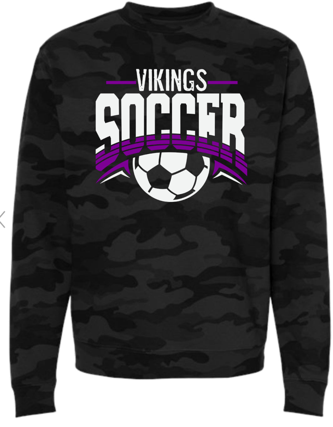 Crew Neck Black Camo Soccer Arch 6