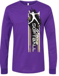 Long Sleeve Purple Softball Player Vert 13