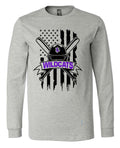 Long Sleeve Gray Wildcats Baseball Flag
