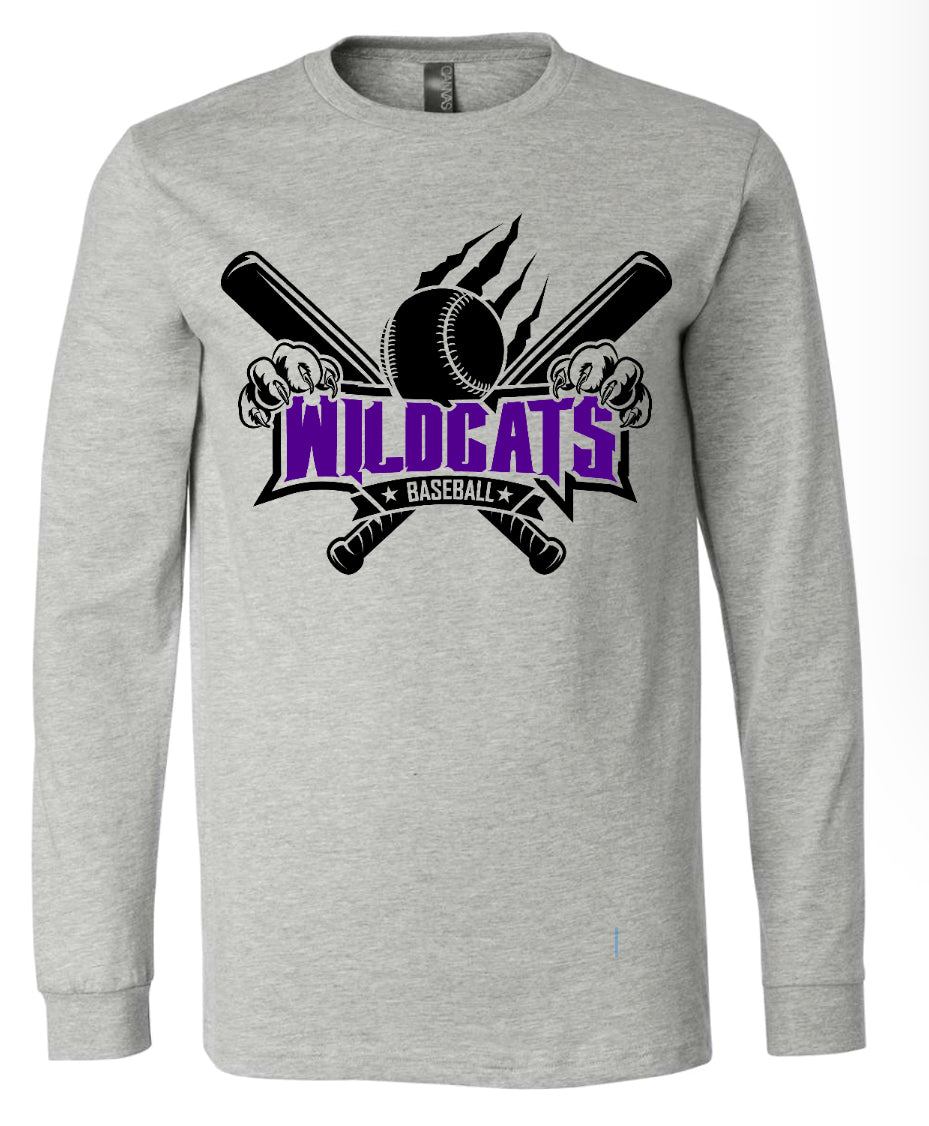 Long Sleeve Gray Wildcats Bat