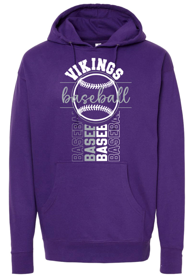 Hoodie Purple Viking BB Vert Badge 3