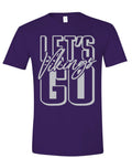T-Shirt Purple Lets Go Vikings Stacked