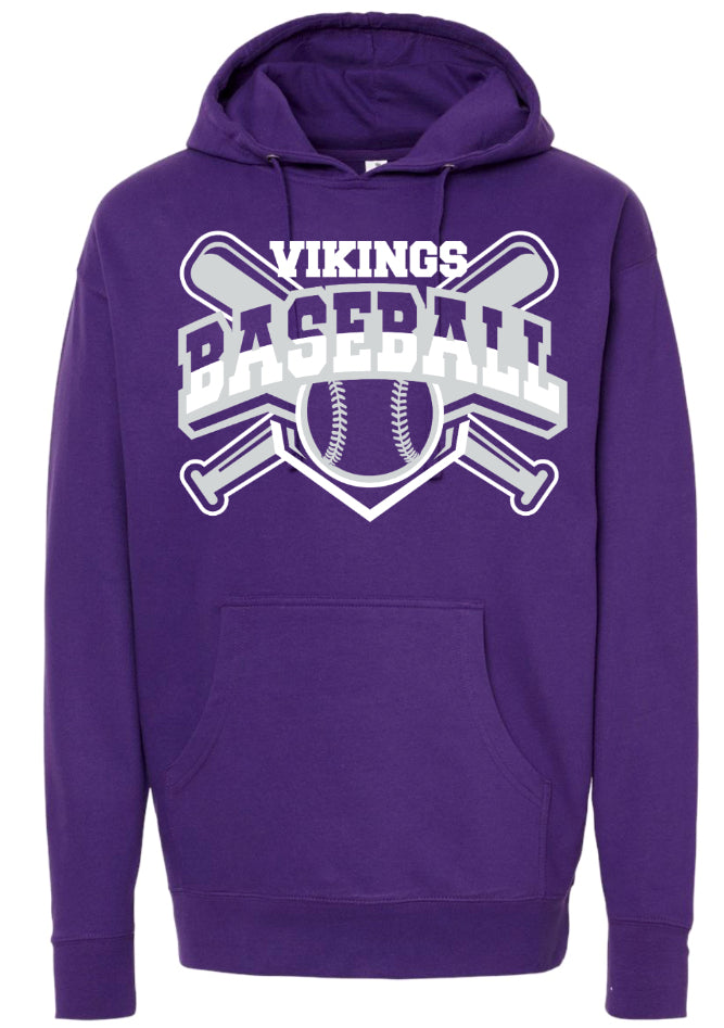 Hoodie Purple Cross Bat Vikings 6