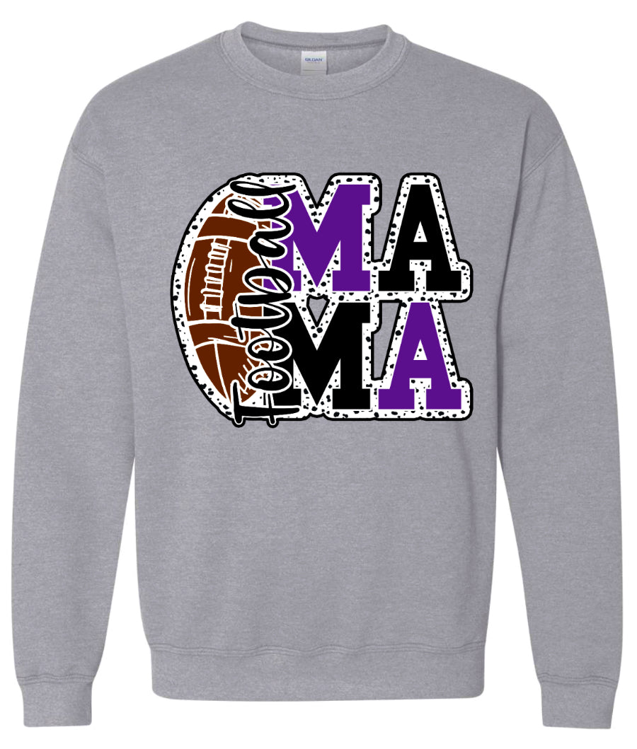 Crew Neck Sport Grey Football Mama Stacked