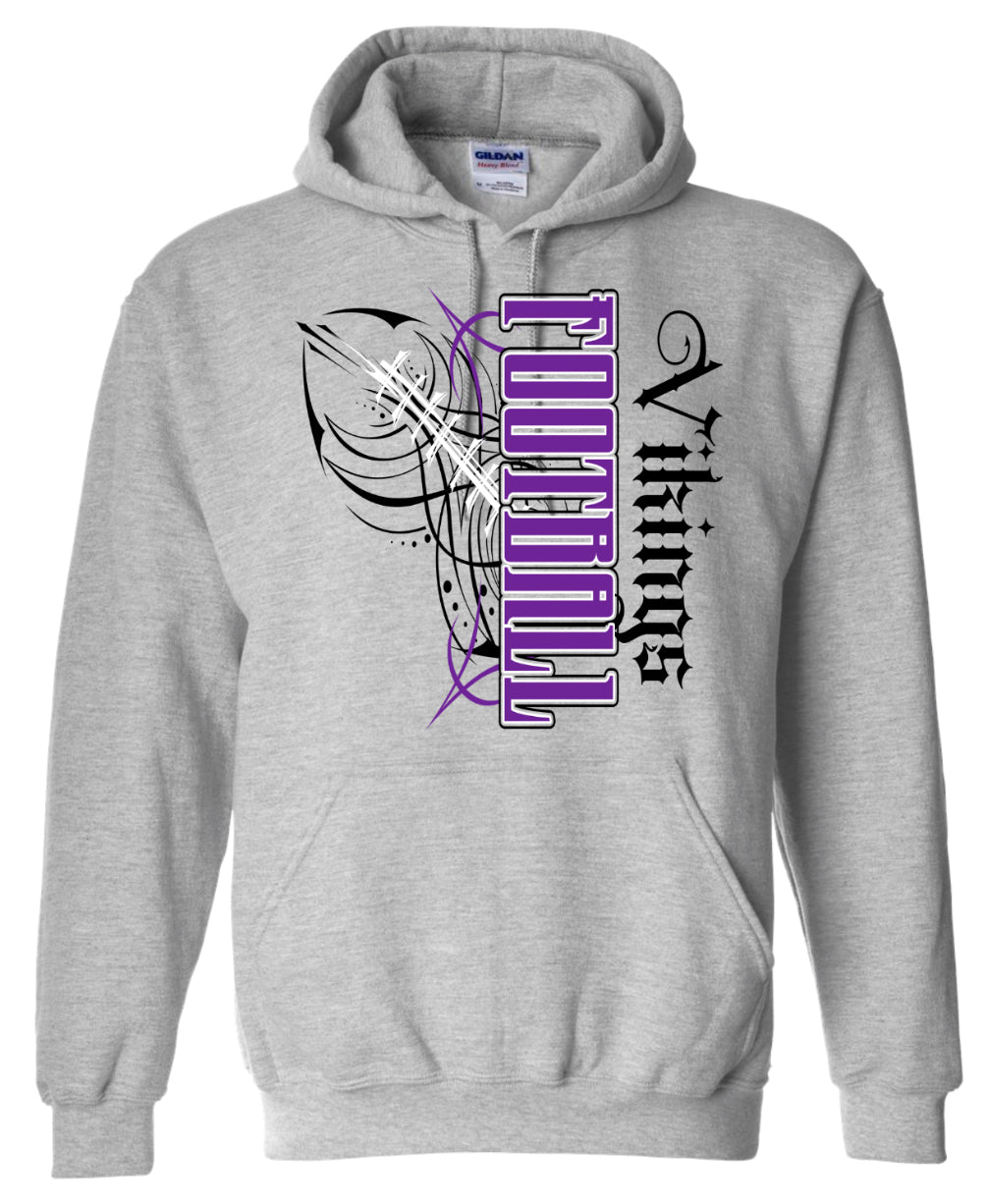 Hoodie Sport Grey Viking Pinstripe