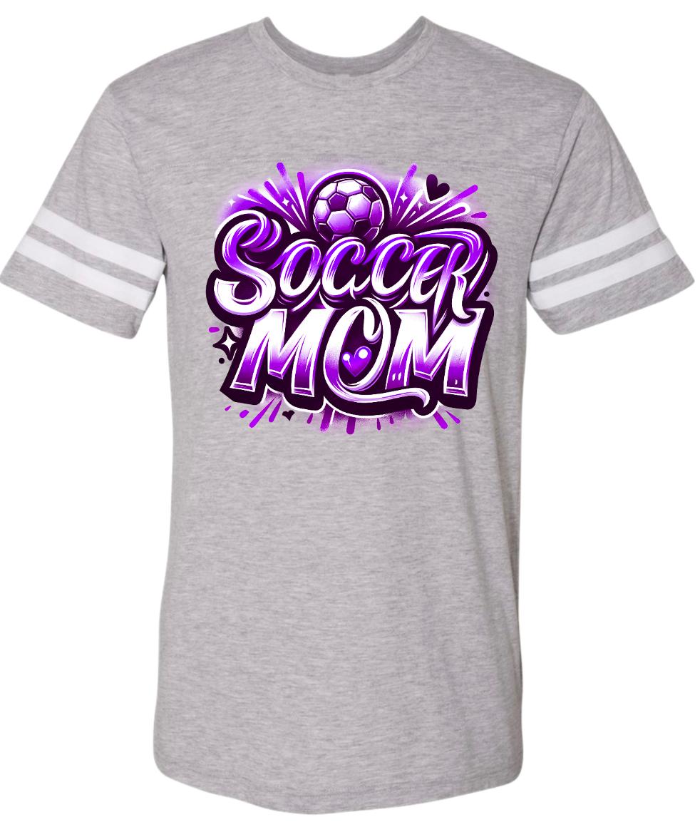 T-Shirt Vintage Soccer Mom Airbrush (womans cut)