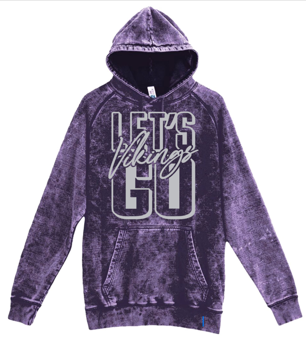 Hoodie Purple Acid Lets Go Vikings Stacked