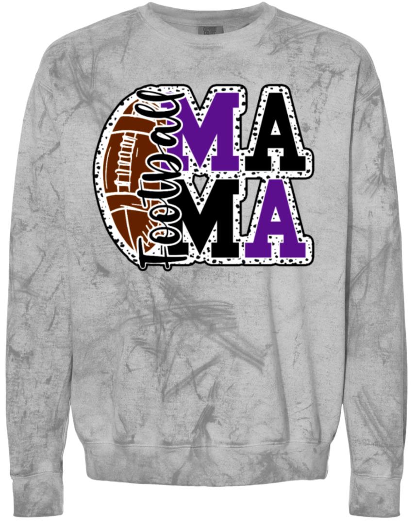 Crew Neck Smoke Football Mama Stacked