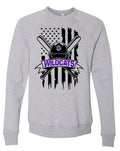 Crew Neck Gray Wildcats Baseball Flag