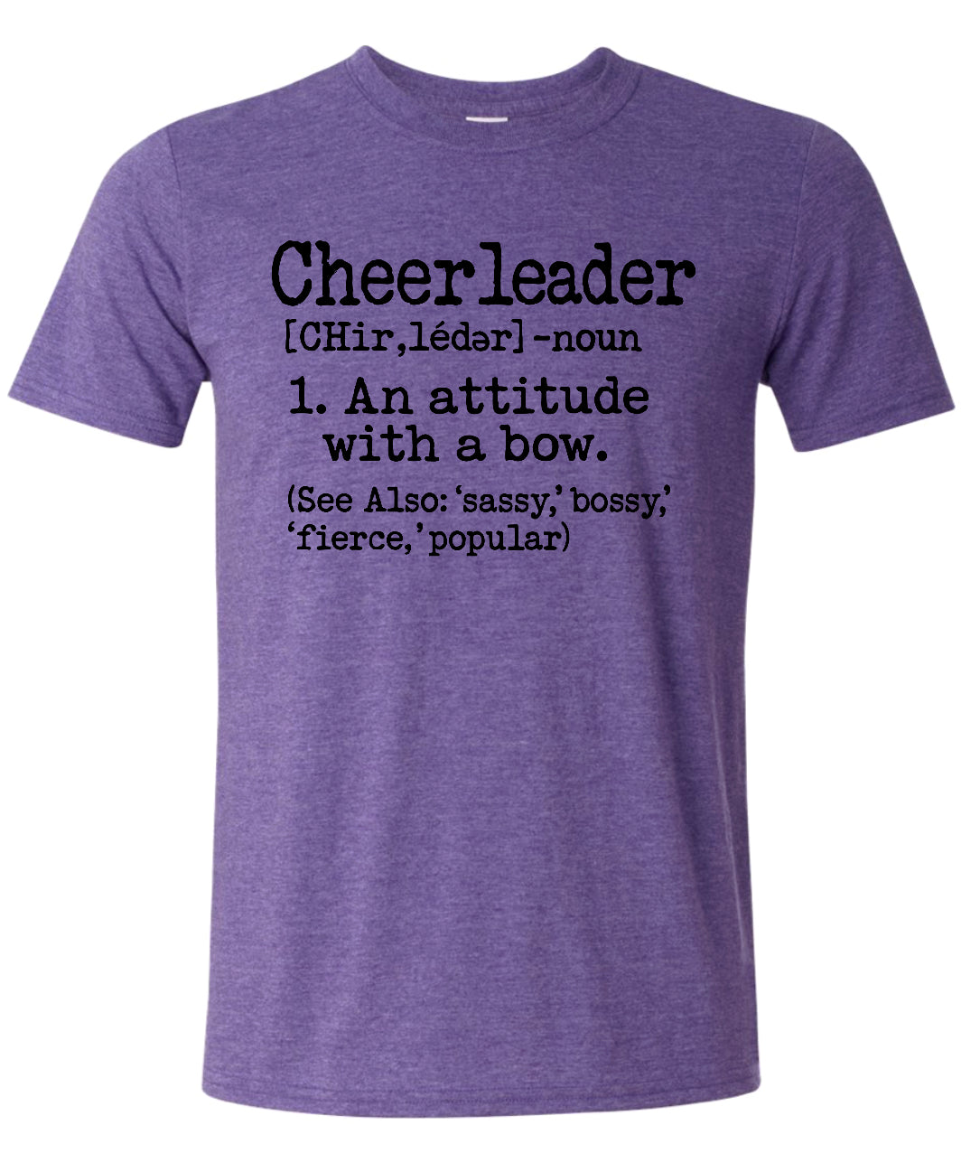 T-Shirt Heather Purple Cheerleader Defined