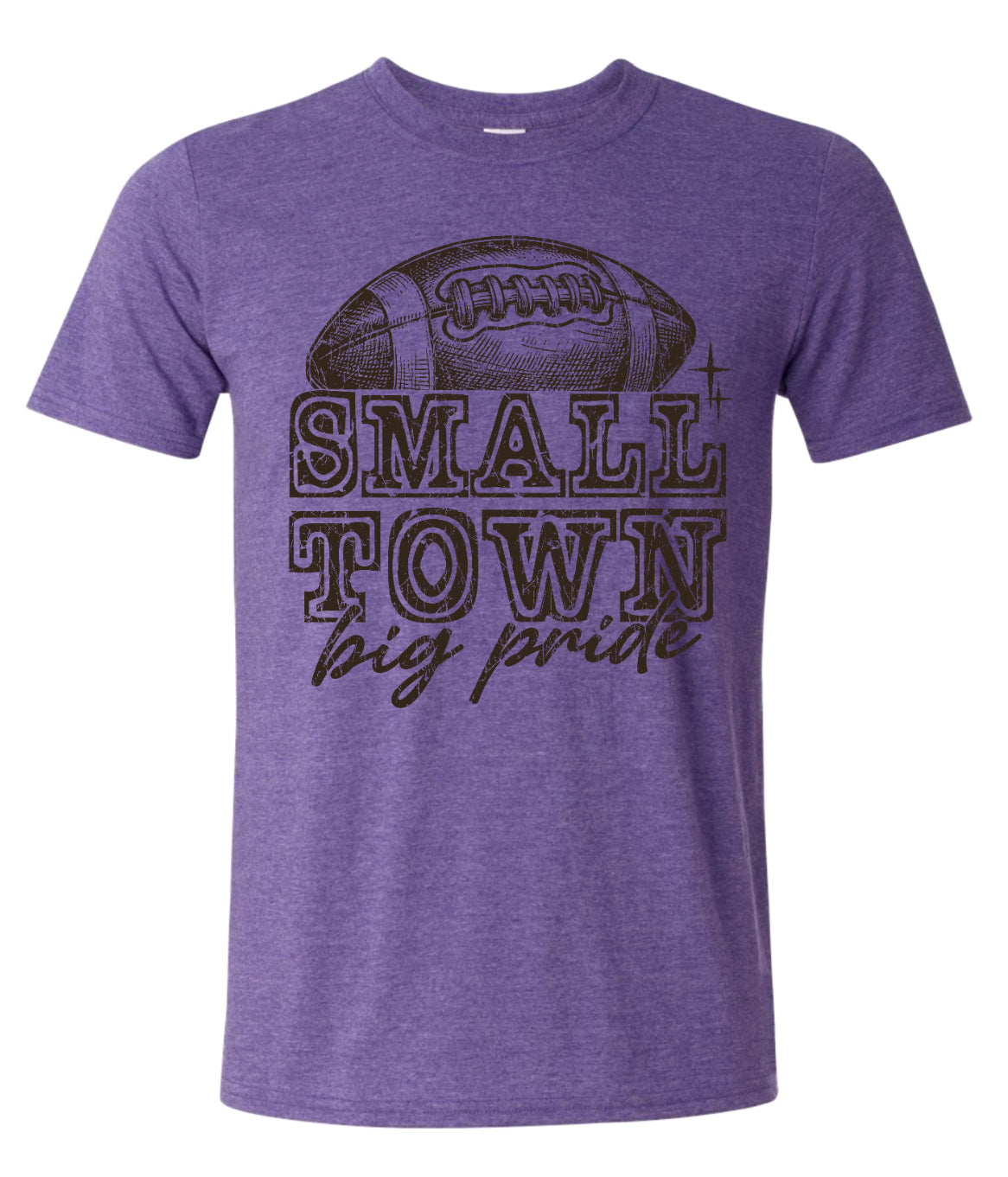T-Shirt Heather Purple Small Town Big Pride