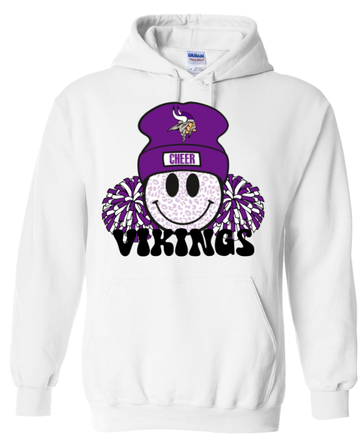 Hoodie White Smiley Cheer