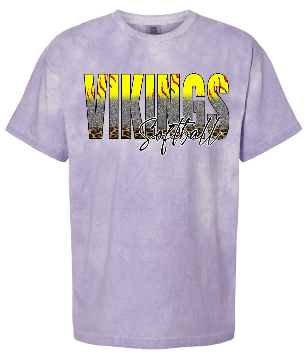 T-Shirt Purple Smoke Softball Glitter Fade 8