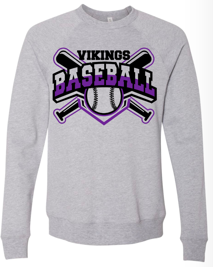Crew Neck Grey Cross Bat Viking 11