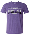 T-Shirt Heather Purple Football Banner Arch
