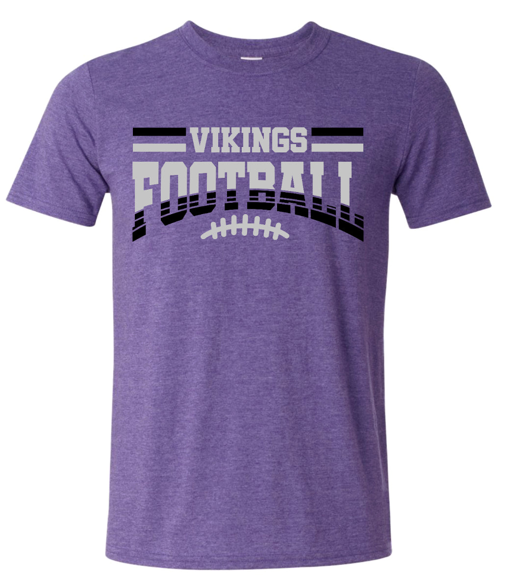 T-Shirt Heather Purple Football Banner Arch