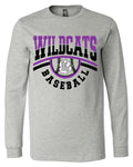 Long Sleeve Gray Wildcats Baseball