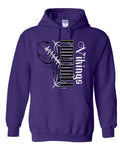 Hoodie Purple Vikings Pinstripe