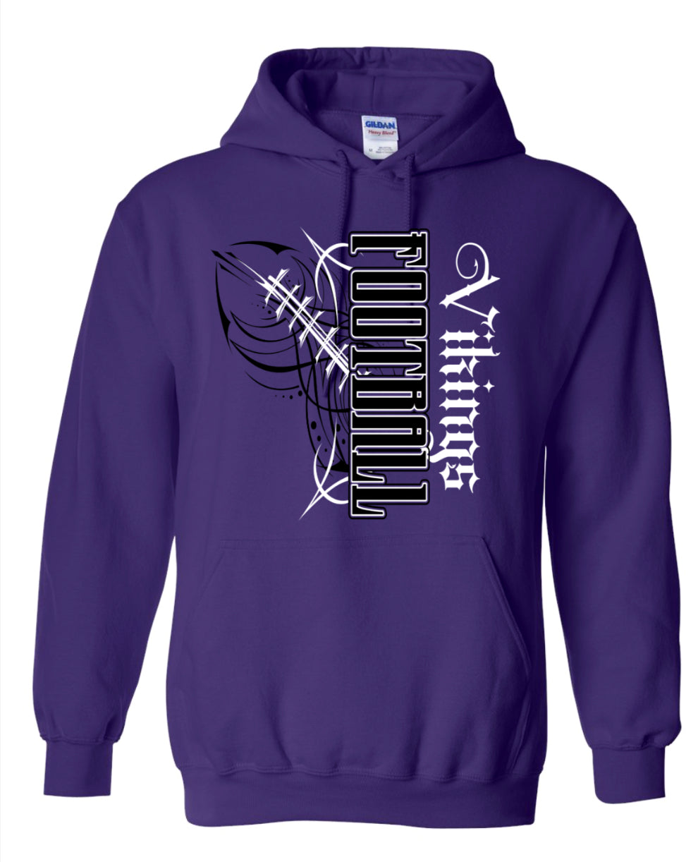 Hoodie Purple Vikings Pinstripe