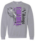 Crew Neck Sport Grey Viking Pinstripe