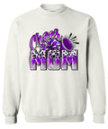 Crew Neck White Cheer Mom Leopard