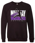 Crew Neck Black Viking Softball Silhouette 6