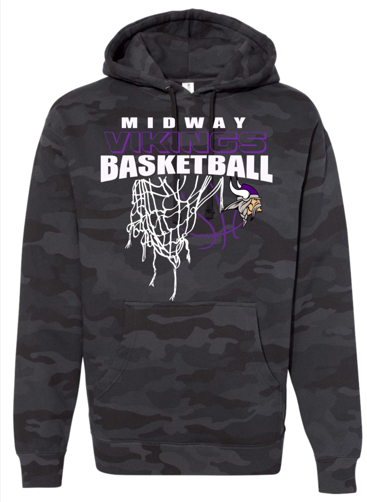 Hoodie Midway Vikings Net Black Camo