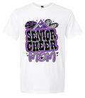 T-Shirt White Senior Mom Cheer Graffiti
