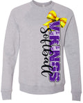 Crew Neck Sport Grey Viking Softball Vert Bow 3