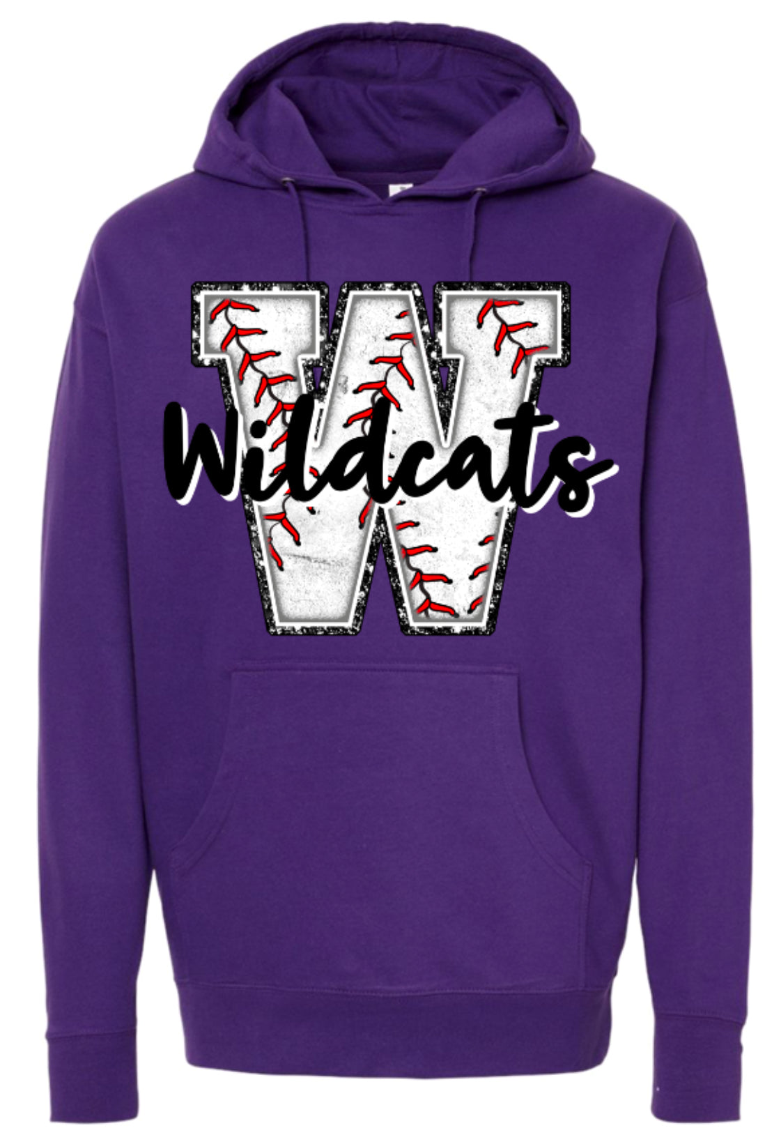 Hoodie Purple Wildcats Glitter W