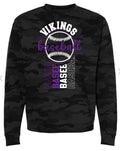 Crew Neck Black Camo Viking BB Vert Badge 11