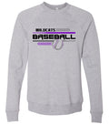 Crew Neck Gray Wildcats Baseball Chevron