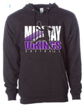 Hoodie Black Viking Softball Silhouette 9