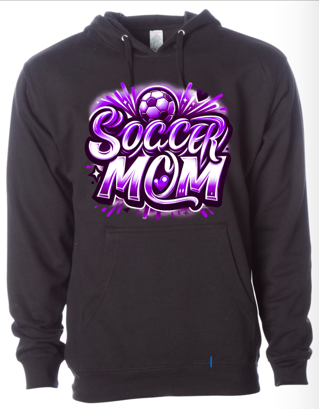 Hoodie Black Soccer Mom Airbrush 12