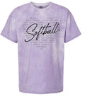 T-Shirt Purple Smoke Softball Heart 2