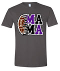 T-Shirt Charcoal Football Mama Stacked