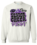 Crew Neck White Senior Mom Cheer Graffiti