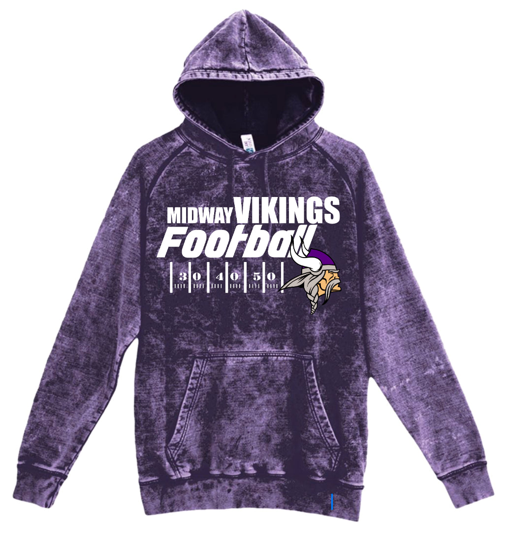 Hoodie Purple Acid Yard Line Viking