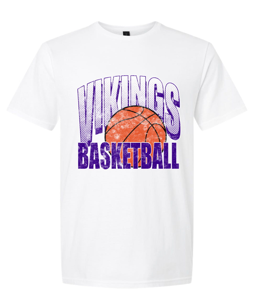 T-shirt Viking Grunge Basketball White
