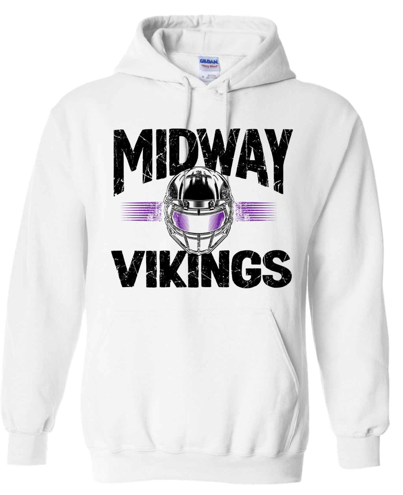 Hoodie White Helmet Stripe