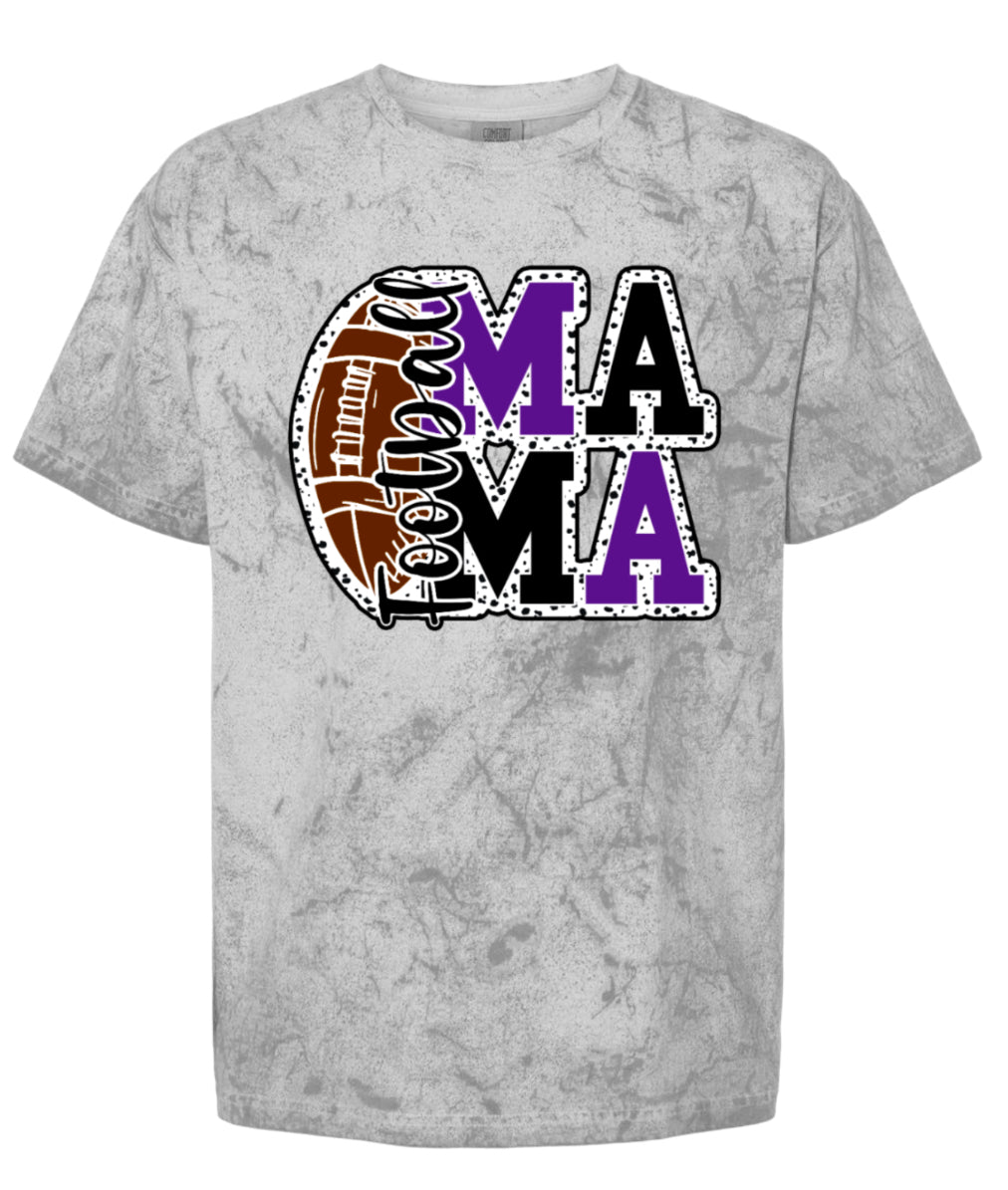 T-Shirt Smoke Football Mama Stacked