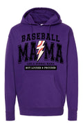 Baseball Mama Hoodie Purple