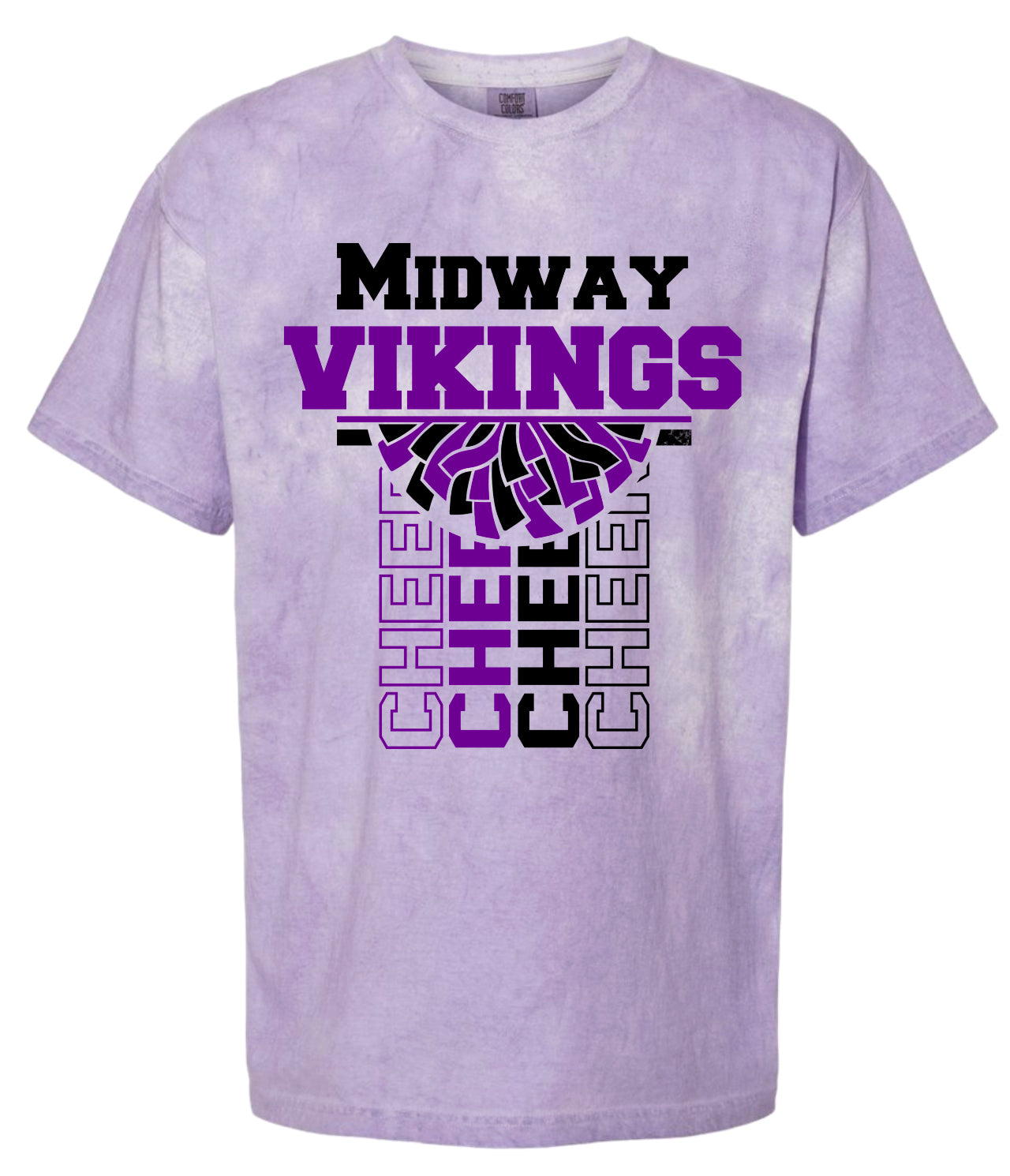T-Shirt Purple Smoke Vert Cheer Banner